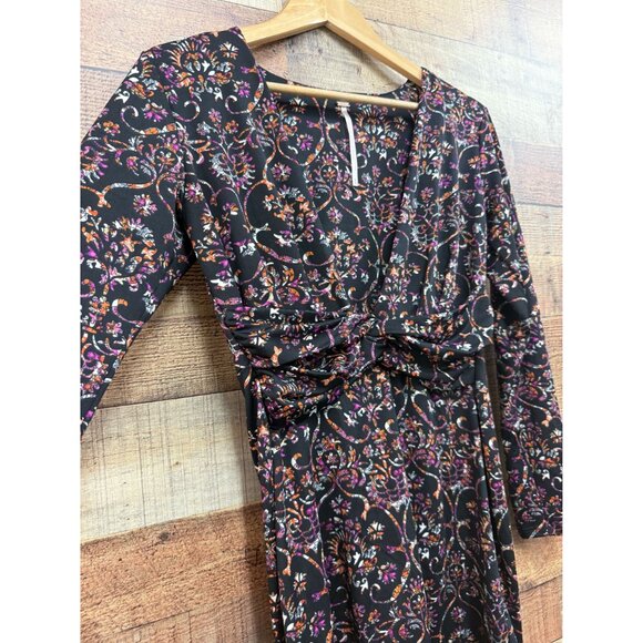 Free People Printed Knit Long Sleeve Dress Medium - Picture 6 of 11
